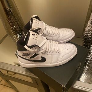 Jordan Men's White and Black High-Top Sneakers